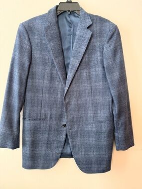 Pal Zileri Navy and Gray Glen Plaid Sport Coat